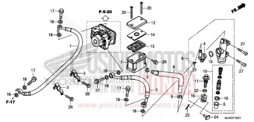 REAR BRAKE MASTER CYLINDER (CBR500RA) CBR500RAG de 2016